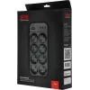 Сетевой фильтр Powercom SP-08 USB03AB 3,0М 3м (8 розеток) черный (коробка)