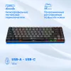 Клавиатура Оклик K615X механическая серый/серебристый USB slim Multimedia for gamer LED (1934413) кабель 1.5м