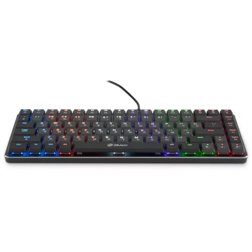 Клавиатура Оклик K615X механическая серый/серебристый USB slim Multimedia for gamer LED (1934413) кабель 1.5м