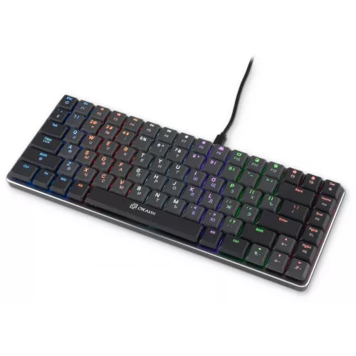 Клавиатура Оклик K615X механическая серый/серебристый USB slim Multimedia for gamer LED (1934413) кабель 1.5м