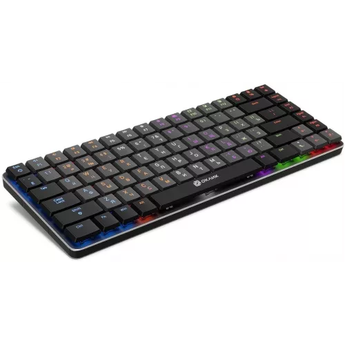 Клавиатура Оклик K615X механическая серый/серебристый USB slim Multimedia for gamer LED (1934413) кабель 1.5м