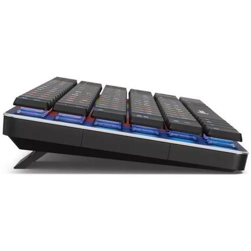 Клавиатура Оклик K615X механическая серый/серебристый USB slim Multimedia for gamer LED (1934413) кабель 1.5м