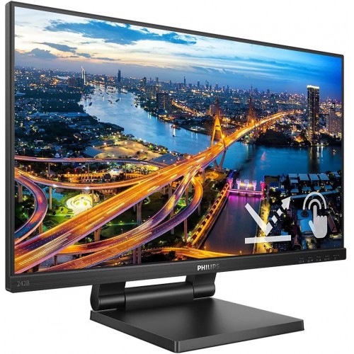 Монитор Philips 23.8" B Line 242B1TC черный IPS LED 16:9 HDMI M/M матовая HAS 250cd 178гр/178гр 1920x1080 75Hz VGA DP FHD USB Touch 6.67кг