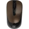 Мышь Defender Wave MM-995 бронзовый оптическая 1600dpi silent беспров. USB для ноутбука 3but (52992)