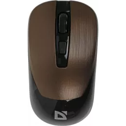 Мышь Defender Wave MM-995 бронзовый оптическая 1600dpi silent беспров. USB для ноутбука 3but (52992)