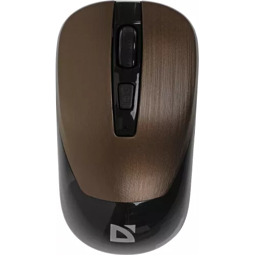Мышь Defender Wave MM-995 бронзовый оптическая 1600dpi silent беспров. USB для ноутбука 3but (52992)