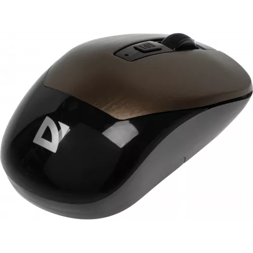 Мышь Defender Wave MM-995 бронзовый оптическая 1600dpi silent беспров. USB для ноутбука 3but (52992)