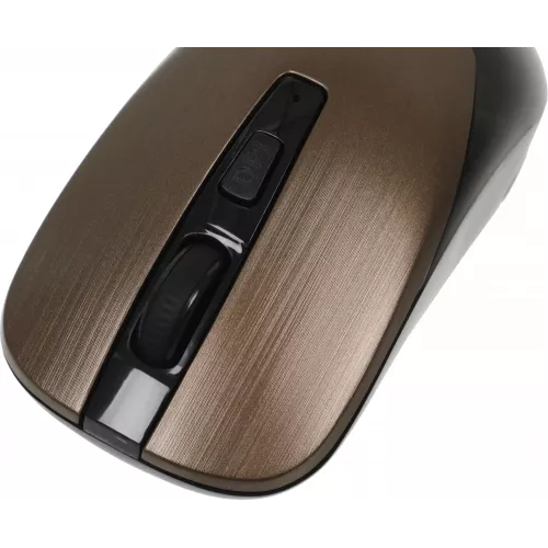Мышь Defender Wave MM-995 бронзовый оптическая 1600dpi silent беспров. USB для ноутбука 3but (52992)