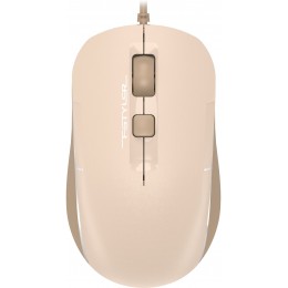 Мышь A4Tech Fstyler FM26 бежевый/коричневый оптическая 1600dpi USB для ноутбука 4but (FM26 USB (CAFE LATTE))