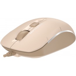 Мышь A4Tech Fstyler FM26 бежевый/коричневый оптическая 1600dpi USB для ноутбука 4but (FM26 USB (CAFE LATTE))