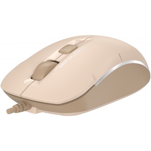 Мышь A4Tech Fstyler FM26 бежевый/коричневый оптическая 1600dpi USB для ноутбука 4but (FM26 USB (CAFE LATTE))