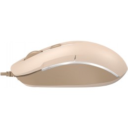 Мышь A4Tech Fstyler FM26 бежевый/коричневый оптическая 1600dpi USB для ноутбука 4but (FM26 USB (CAFE LATTE))