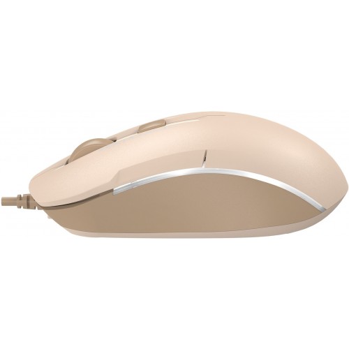 Мышь A4Tech Fstyler FM26 бежевый/коричневый оптическая 1600dpi USB для ноутбука 4but (FM26 USB (CAFE LATTE))