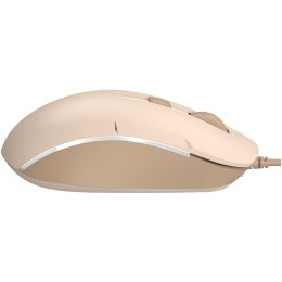 Мышь A4Tech Fstyler FM26 бежевый/коричневый оптическая 1600dpi USB для ноутбука 4but (FM26 USB (CAFE LATTE))