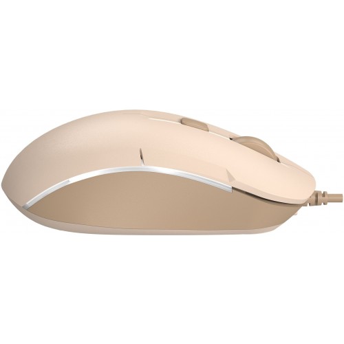 Мышь A4Tech Fstyler FM26 бежевый/коричневый оптическая 1600dpi USB для ноутбука 4but (FM26 USB (CAFE LATTE))