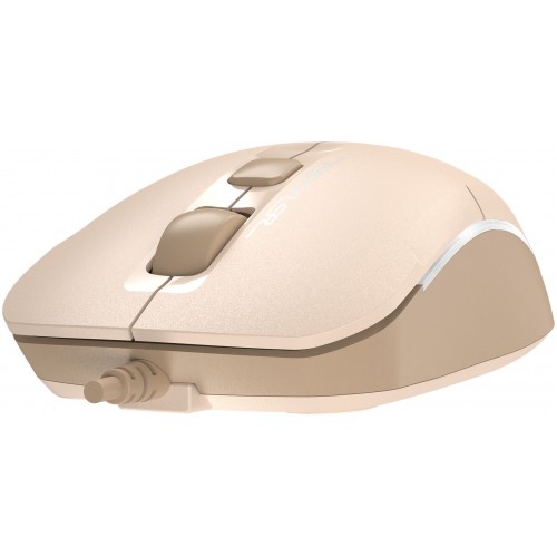 Мышь A4Tech Fstyler FM26 бежевый/коричневый оптическая 1600dpi USB для ноутбука 4but (FM26 USB (CAFE LATTE))