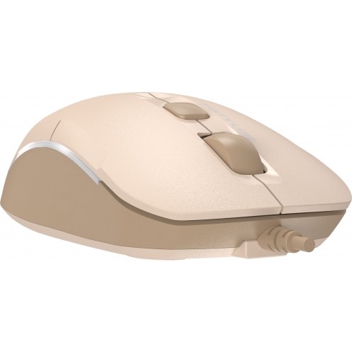 Мышь A4Tech Fstyler FM26 бежевый/коричневый оптическая 1600dpi USB для ноутбука 4but (FM26 USB (CAFE LATTE))