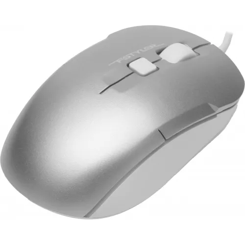 Мышь A4Tech Fstyler FM26S серебристый/белый оптическая 1600dpi silent USB для ноутбука 4but (FM26S USB (ICY WHITE))