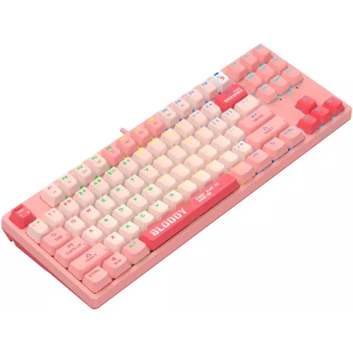Клавиатура A4Tech S87 Energy механическая розовый USB for gamer LED (S87 USB ENERGY PINK) кабель 1.8м