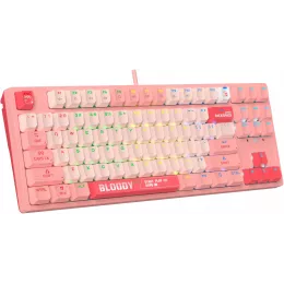 Клавиатура A4Tech S87 Energy механическая розовый USB for gamer LED (S87 USB ENERGY PINK) кабель 1.8м