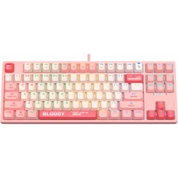 Клавиатура A4Tech S87 Energy механическая розовый USB for gamer LED (S87 USB ENERGY PINK) кабель 1.8м