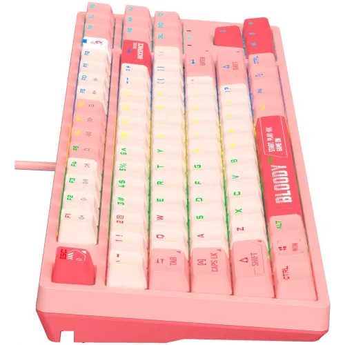 Клавиатура A4Tech S87 Energy механическая розовый USB for gamer LED (S87 USB ENERGY PINK) кабель 1.8м