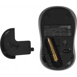 Мышь Logitech M186 черный/серый оптическая 1000dpi беспров. USB для ноутбука 2but (910-004131)