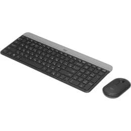 Клавиатура + мышь Logitech MK470 клав:графитовый/светло-серый мышь:графитовый USB беспроводная slim (920-009180)