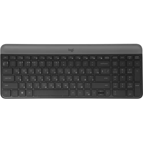 Клавиатура + мышь Logitech MK470 клав:графитовый/светло-серый мышь:графитовый USB беспроводная slim (920-009180)