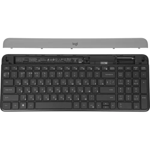 Клавиатура + мышь Logitech MK470 клав:графитовый/светло-серый мышь:графитовый USB беспроводная slim (920-009180)