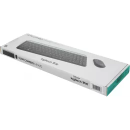 Клавиатура + мышь Logitech MK470 клав:графитовый/светло-серый мышь:графитовый USB беспроводная slim (920-009180)