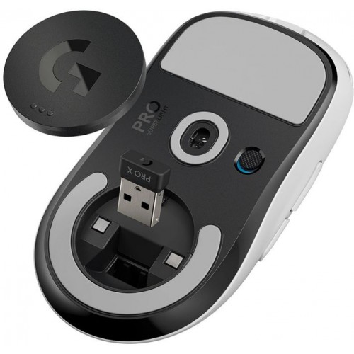 Мышь Logitech G Pro X Superlight белый оптическая 25600dpi беспров. USB 4but (910-005946)