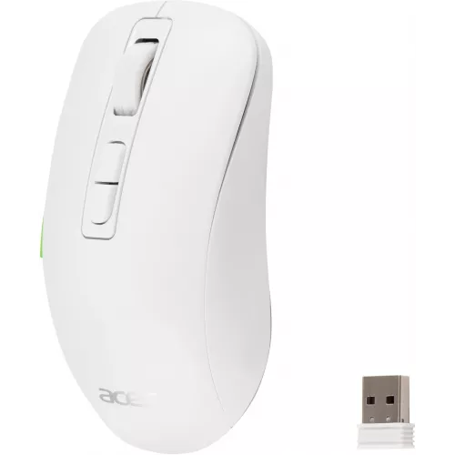Мышь Acer OMR311 белый оптическая 2400dpi беспров. BT/Radio USB 7but (ZL.MCECC.034)