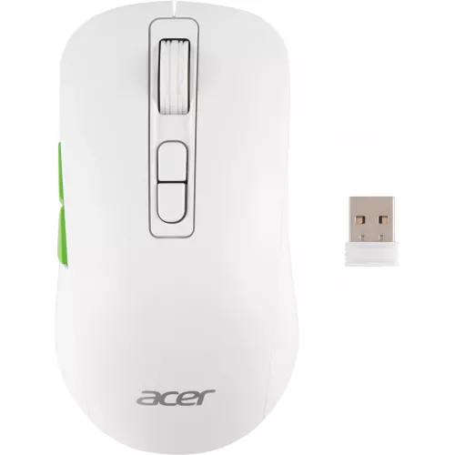 Мышь Acer OMR311 белый оптическая 2400dpi беспров. BT/Radio USB 7but (ZL.MCECC.034)
