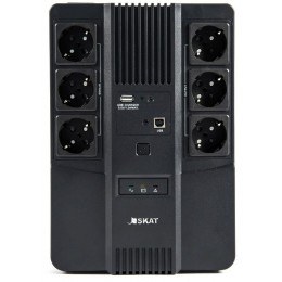 Источник бесперебойного питания Бастион Skat 600 AI 360Вт 600ВА черный