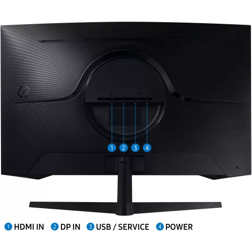 Монитор Samsung 32" Odyssey G5 S32CG550EI черный VA LED 1ms 16:9 HDMI матовая 300cd 178гр/178гр 2560x1440 165Hz FreeSync DP 2K USB 5.2кг