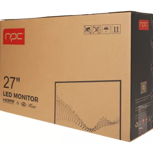 Монитор NPC 27" MD2707-K черный IPS LED 1ms 16:9 HDMI M/M матовая HAS Piv 250cd 178гр/178гр 1920x1080 240Hz G-Sync FreeSync DP FHD USB 5.5кг