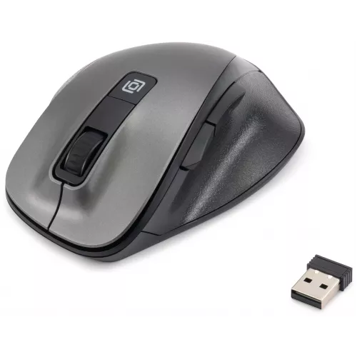 Мышь Оклик 504MW черный/серый оптическая 1600dpi silent беспров. USB 6but (2004736)