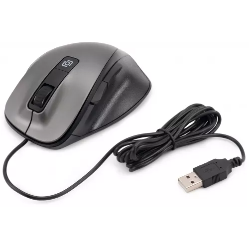 Мышь Оклик 504M черный/серый оптическая 3600dpi silent USB 6but (2004741)