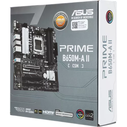 Материнская плата Asus PRIME B650M-A II-CSM Socket AM5 AMD B650 4xDDR5 mATX AC`97 8ch(7.1) 2.5Gg RAID+VGA+HDMI+DP