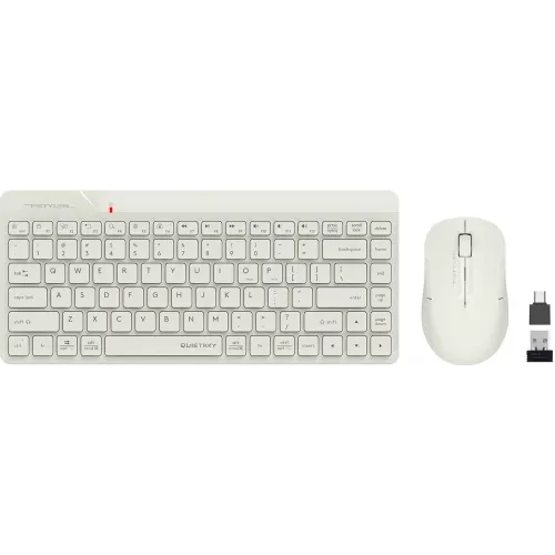 Клавиатура + мышь A4Tech Fstyler FG2200 Air2 клав:бежевый мышь:бежевый USB беспроводная slim (FG2200 AIR2 BEIGE)