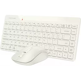 Клавиатура + мышь A4Tech Fstyler FG2200 Air2 клав:бежевый мышь:бежевый USB беспроводная slim (FG2200 AIR2 BEIGE)