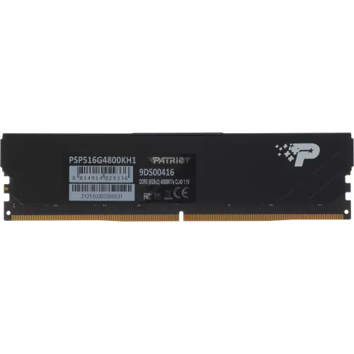 Память DDR5 2x8GB 4800MHz Patriot PSP516G4800KH1 Signature Premium RTL PC5-38400 CL40 DIMM 288-pin 1.1В kit single rank с радиатором Ret