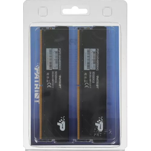Память DDR5 2x8GB 4800MHz Patriot PSP516G4800KH1 Signature Premium RTL PC5-38400 CL40 DIMM 288-pin 1.1В kit single rank с радиатором Ret