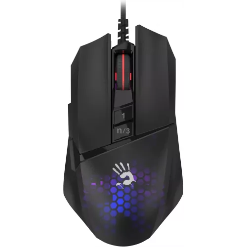 Мышь A4Tech Bloody W65 Max Mini черный оптическая 12000dpi USB 9but (W65 MAX MINI HONEYCOMB)