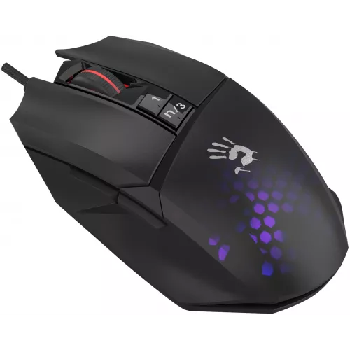 Мышь A4Tech Bloody W65 Max Mini черный оптическая 12000dpi USB 9but (W65 MAX MINI HONEYCOMB)