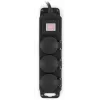 Сетевой фильтр Buro 300MDP-5-B 5м (3 розетки) черный (коробка)