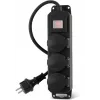 Сетевой фильтр Buro 300MDP-5-B 5м (3 розетки) черный (коробка)