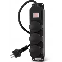 Сетевой фильтр Buro 300MDP-5-B 5м (3 розетки) черный (коробка)