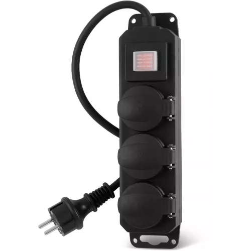 Сетевой фильтр Buro 300MDP-5-B 5м (3 розетки) черный (коробка)